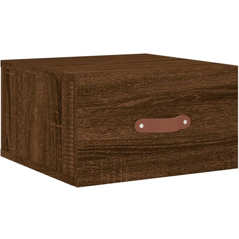 foto del prodotto comodino a muro rovere marrone 35x35x20 cm vidaxl