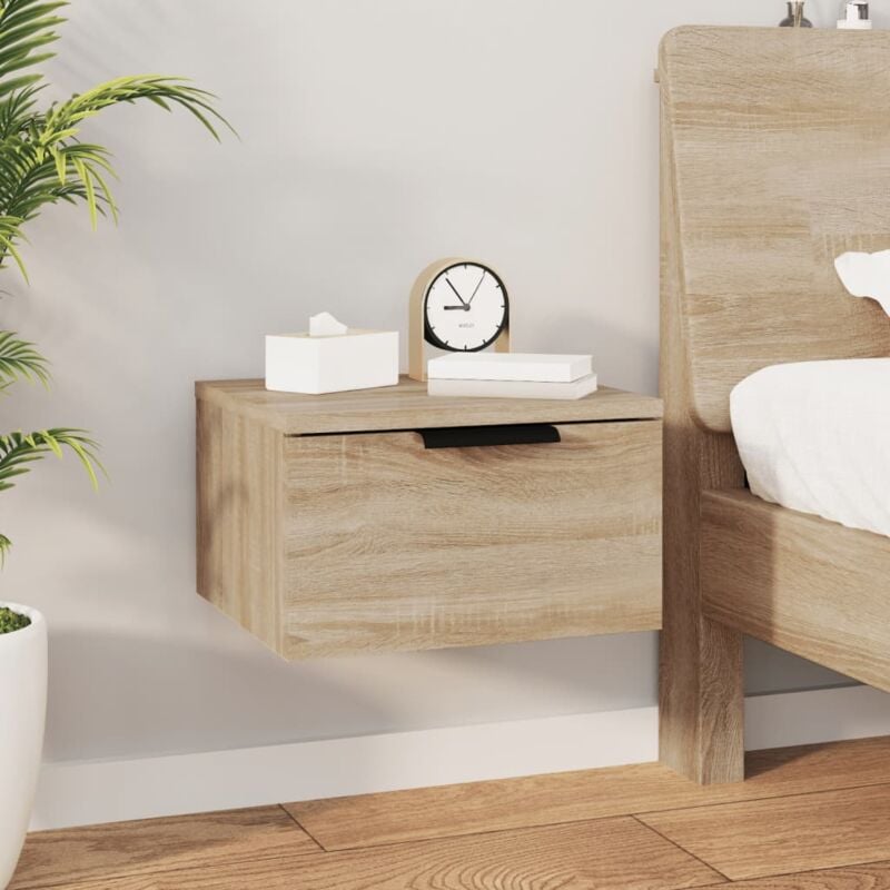 foto del prodotto comodino a muro rovere sonoma 34x30x20 cm vidaxl