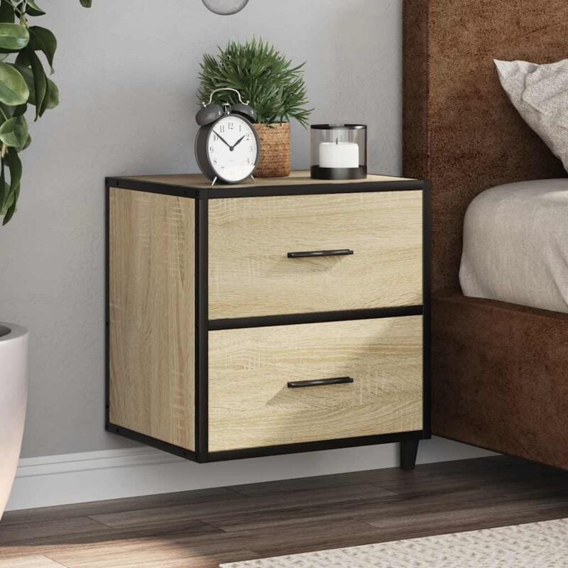 foto del prodotto comodino a muro rovere sonoma 40x31x39,5 cm vidaxl