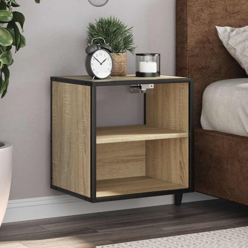 foto del prodotto comodino a muro rovere sonoma 40x31x39,5 cm vidaxl