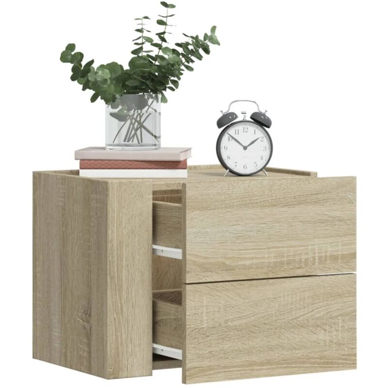 foto del prodotto comodino a muro rovere sonoma 45x30x35 cm vidaxl