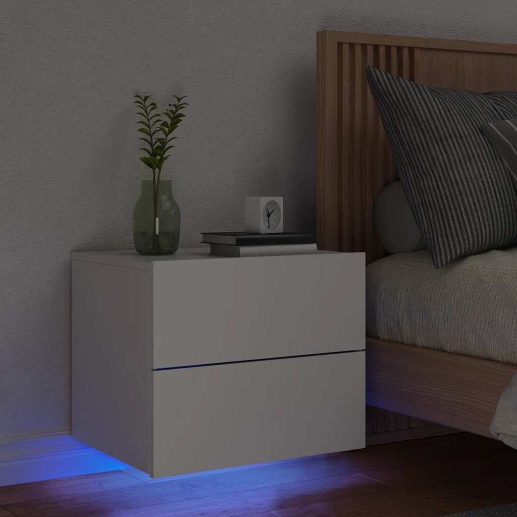 foto del prodotto comodino a parete con luci led biancocod mxl 108961