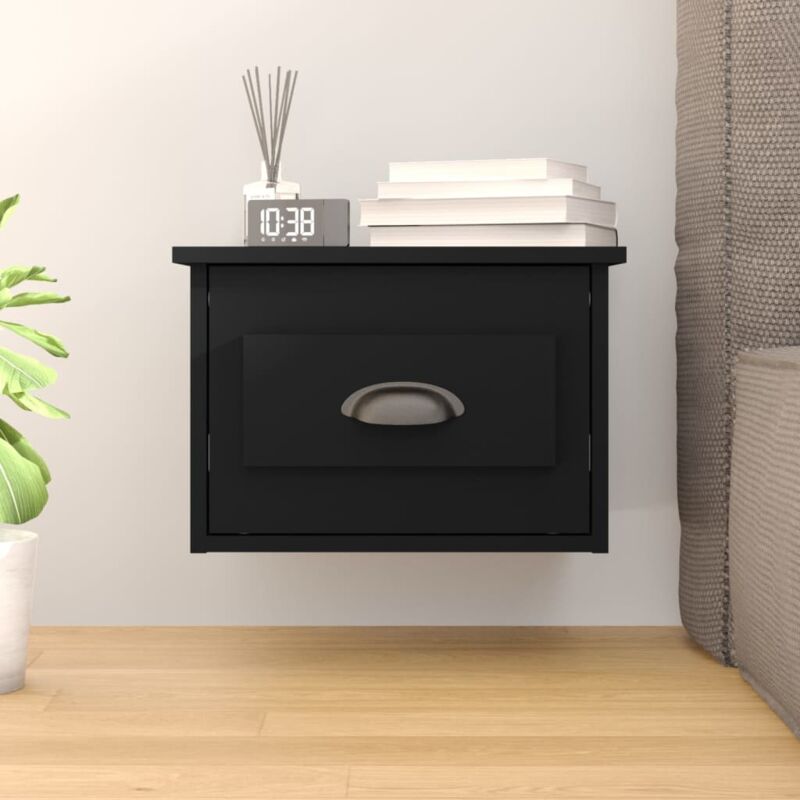 foto del prodotto comodino a parete nero 41,5x36x28 cm - vidaxl