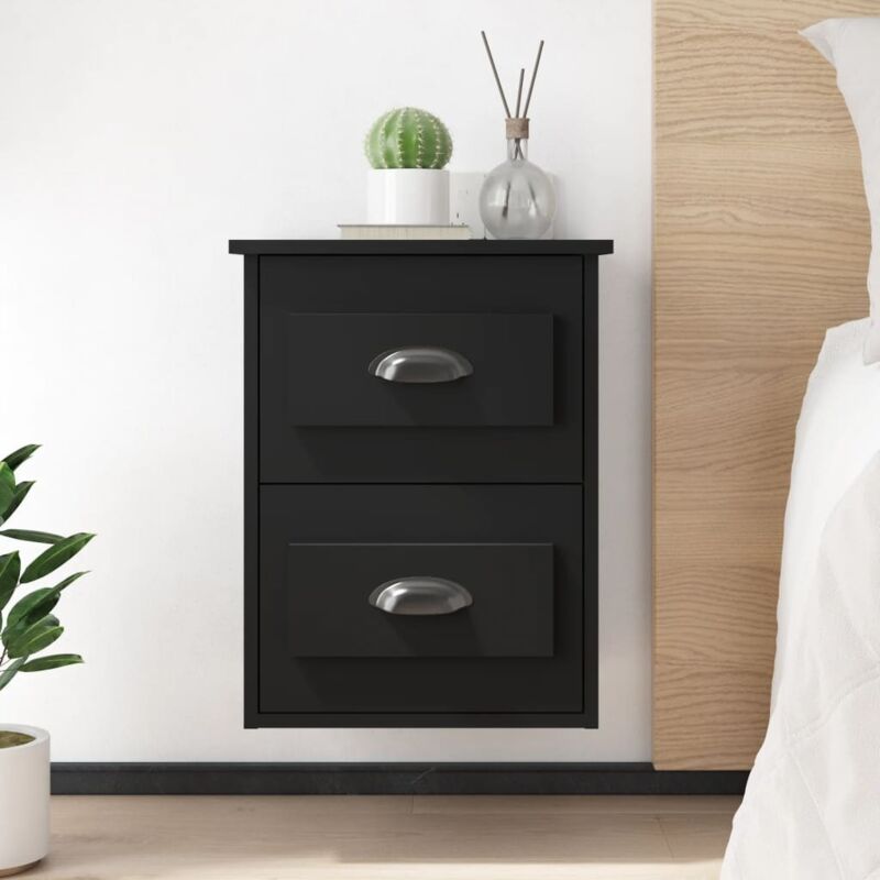 foto del prodotto comodino a parete nero 41,5x36x53 cm vidaxl