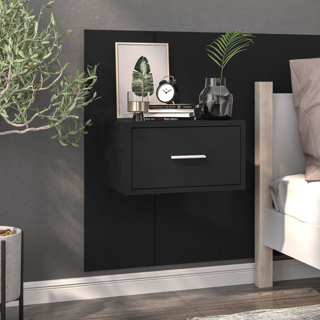 foto del prodotto comodino a parete nero cod mxl 30255