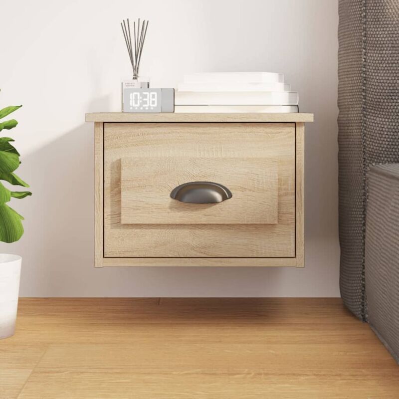 foto del prodotto comodino a parete rovere sonoma 41,5x36x28 cm vidaxl