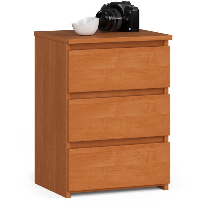 foto del prodotto comodino akord cl3 ontano 40 cm 3 cassetti 40x35x57 cm