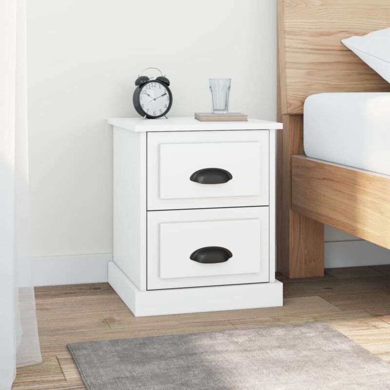 foto del prodotto comodino bianco 39x39x47,5 cm in legno multistrato vidaxl