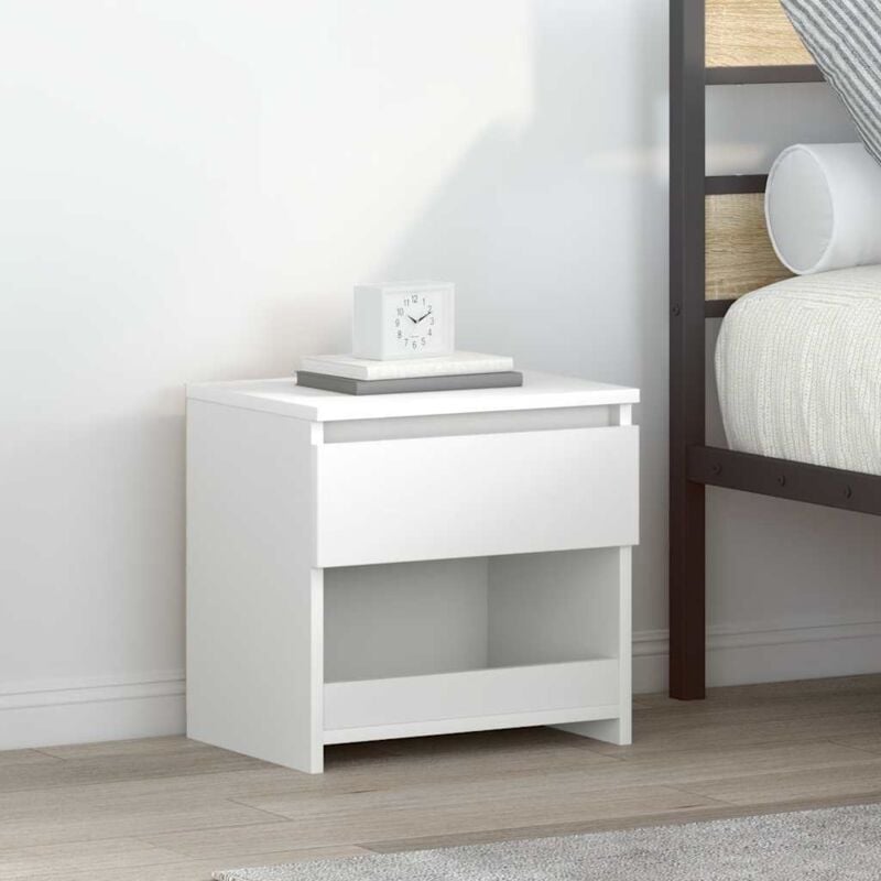 foto del prodotto comodino bianco 40x30x39 cm in legno ingegnerizzato vidaxl