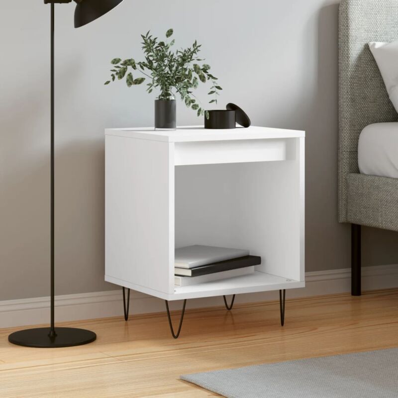 foto del prodotto comodino bianco 40x35x50 cm in legno multistrato vidaxl