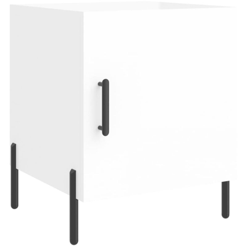 foto del prodotto comodino bianco lucido 40x40x50 cm in legno multistrato vidaxl