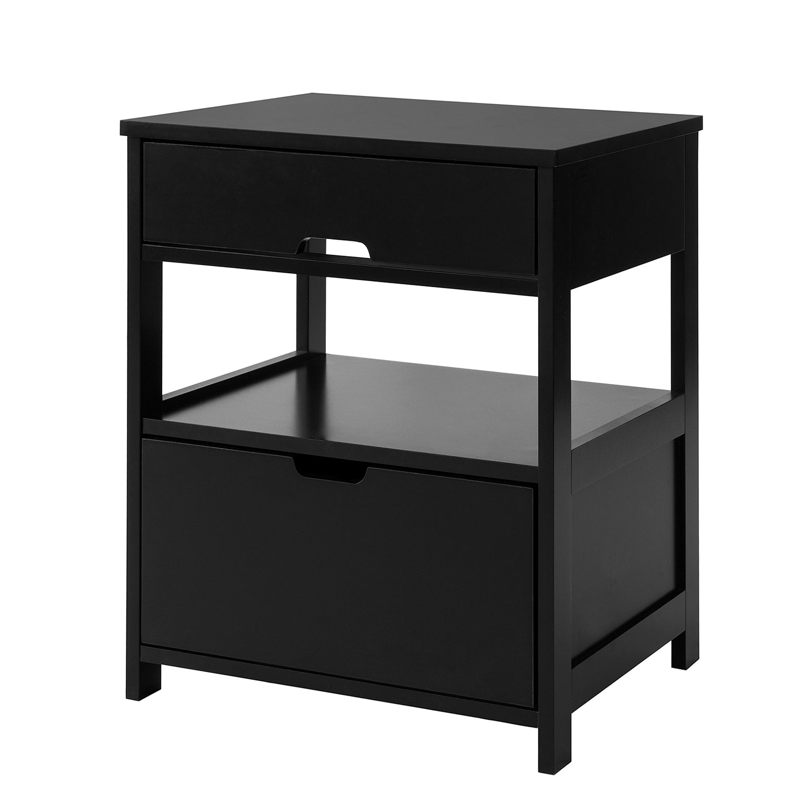 foto del prodotto comodino camera da letto con 2 cassetti l45 p38 a50 cm, frg258 sch