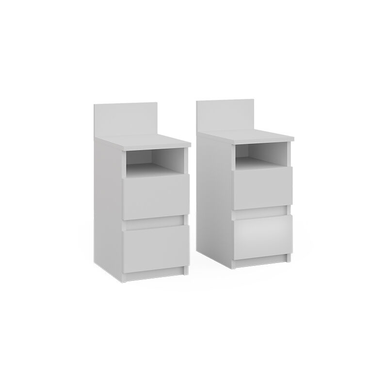 foto del prodotto comodino camera da letto monty, bianco, 25 x 59.1 cm set di 2, vicco