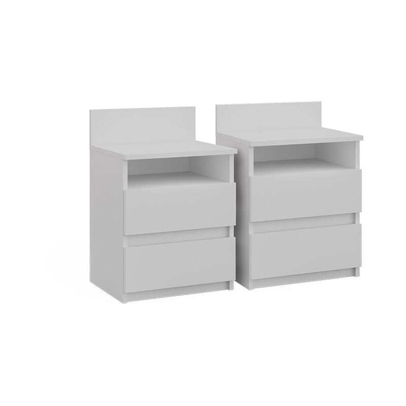 foto del prodotto comodino camera da letto monty, bianco, 39.6 x 59.1 cm set di 2 vicco