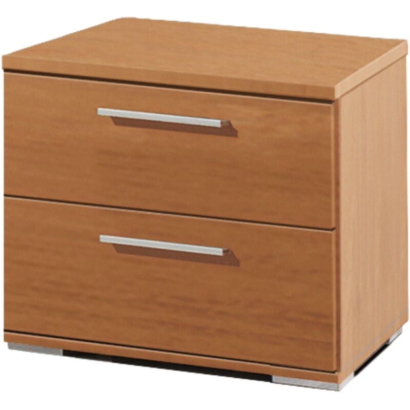 foto del prodotto comodino classico a 2 o 3 cassetti in melaminico color ciliegio per camera da letto moderna