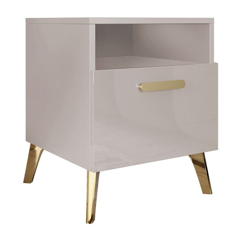 foto del prodotto comodino comfivo teslomo 111, cachemire + cashmere lucido, numero di cassetti: 0, il numero di porte: 0, 47x40x38cm, truciolare laminato