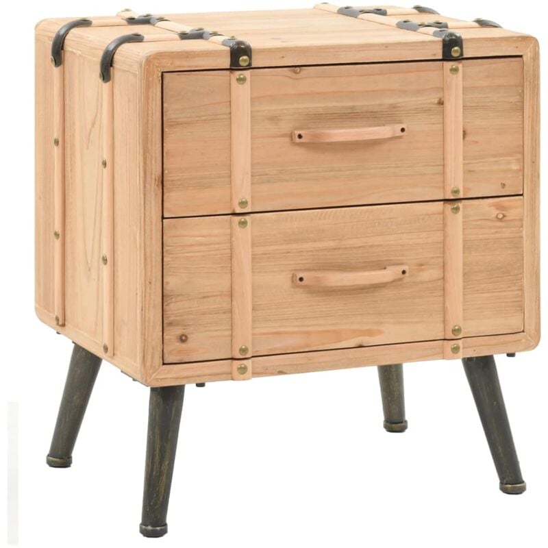 foto del prodotto comodino comodino cassettiera armadio mobile camera da letto in legno massello di abete 50 x 35 x 57 cm