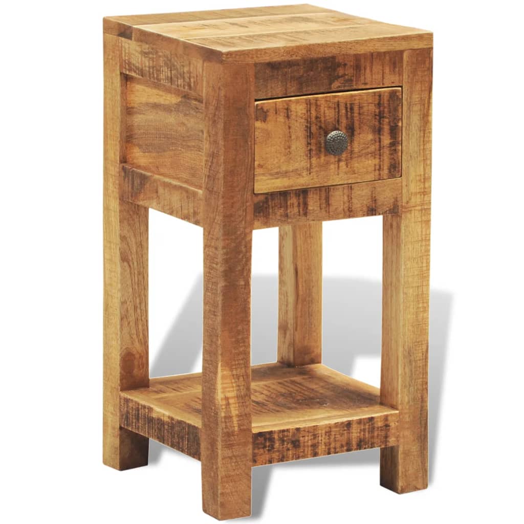 foto del prodotto comodino con 1 cassetto in legno massello di mango cod mxl 30803