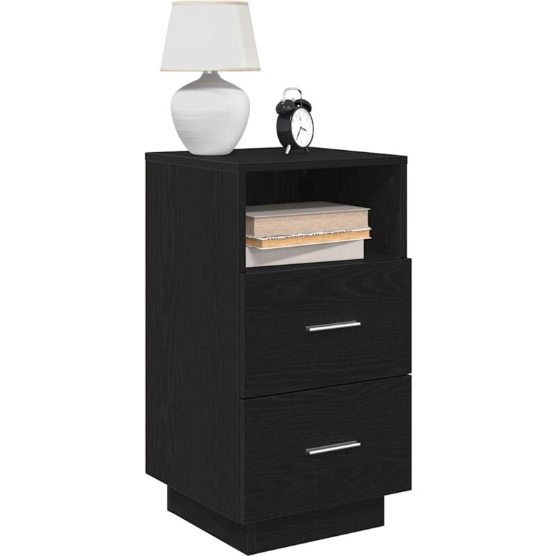 foto del prodotto comodino con 2 cassetti nero 36x36x68 cm vidaxl