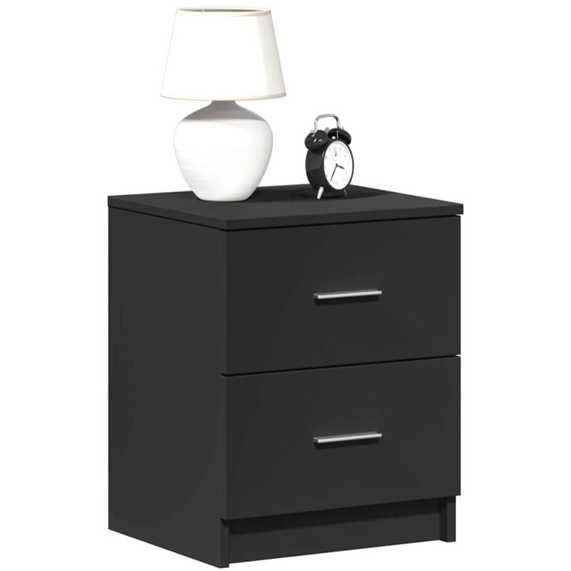 foto del prodotto comodino con 2 cassetti nero 40x36x50 cm vidaxl