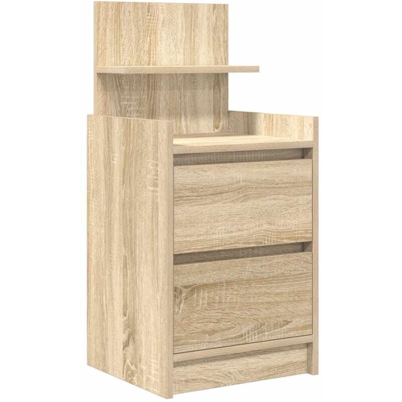 foto del prodotto comodino con 2 cassetti rovere sonoma 38x34x80 cm vidaxl