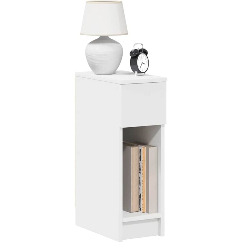 foto del prodotto comodino con cassetto bianco 20x36x60 cm vidaxl