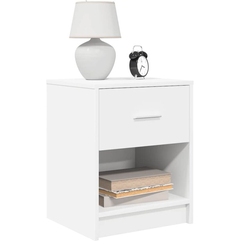 foto del prodotto comodino con cassetto bianco 40x34x50 cm vidaxl