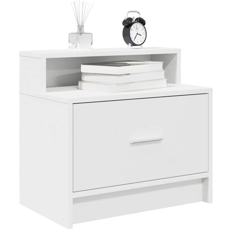 foto del prodotto comodino con cassetto bianco 51x31x47 cm vidaxl