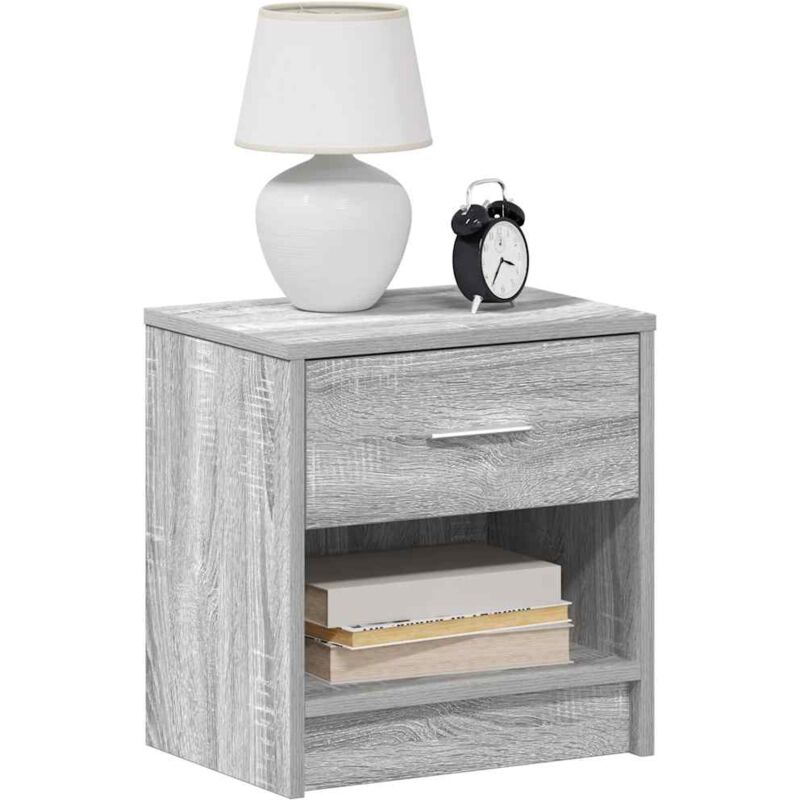 foto del prodotto comodino con cassetto grigio sonoma 39x28x41 cm vidaxl