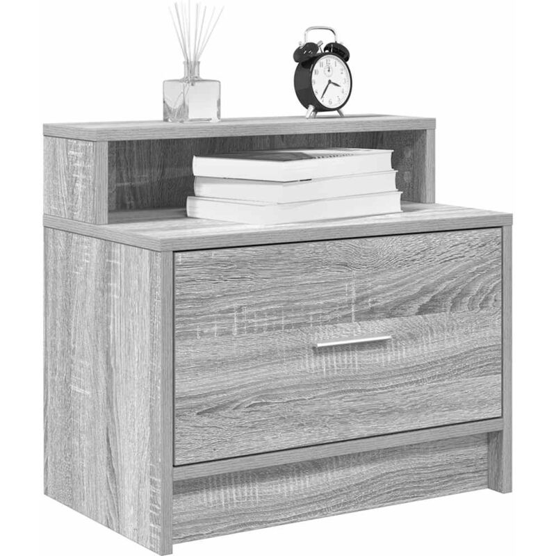 foto del prodotto comodino con cassetto grigio sonoma 51x31x47 cm - vidaxl