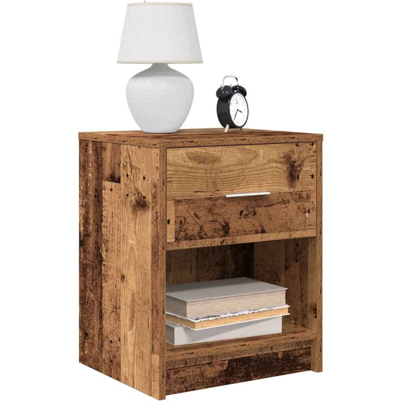 foto del prodotto comodino con cassetto legno antico 40x34x50 cm vidaxl