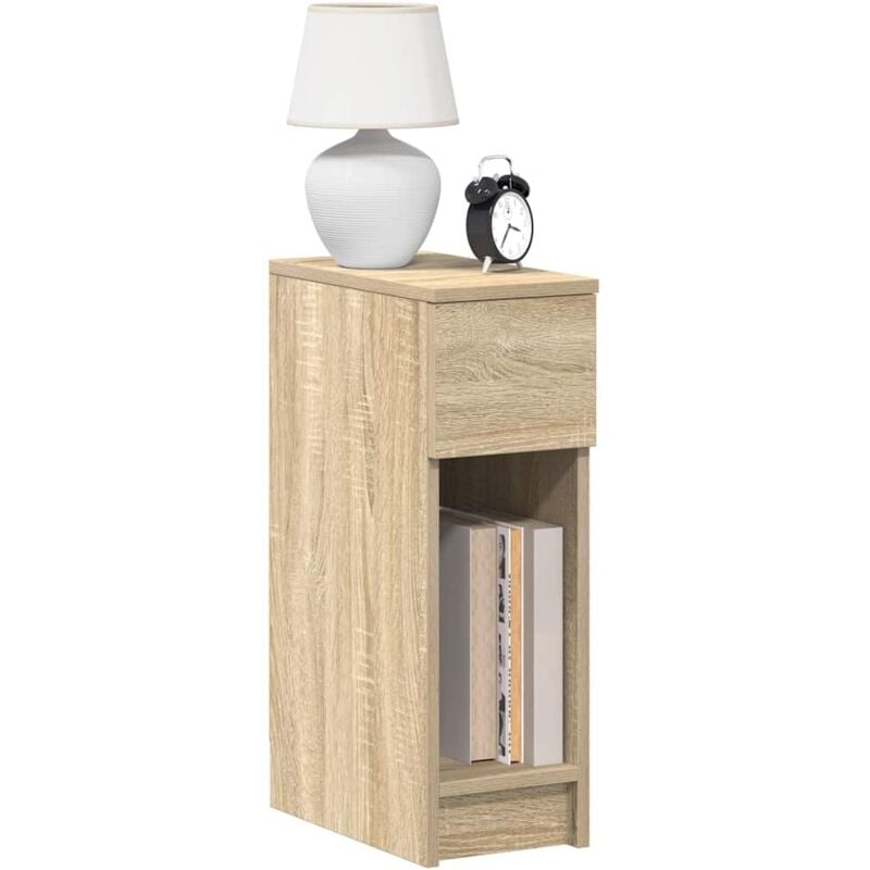 foto del prodotto comodino con cassetto rovere sonoma 20x36x60 cm vidaxl
