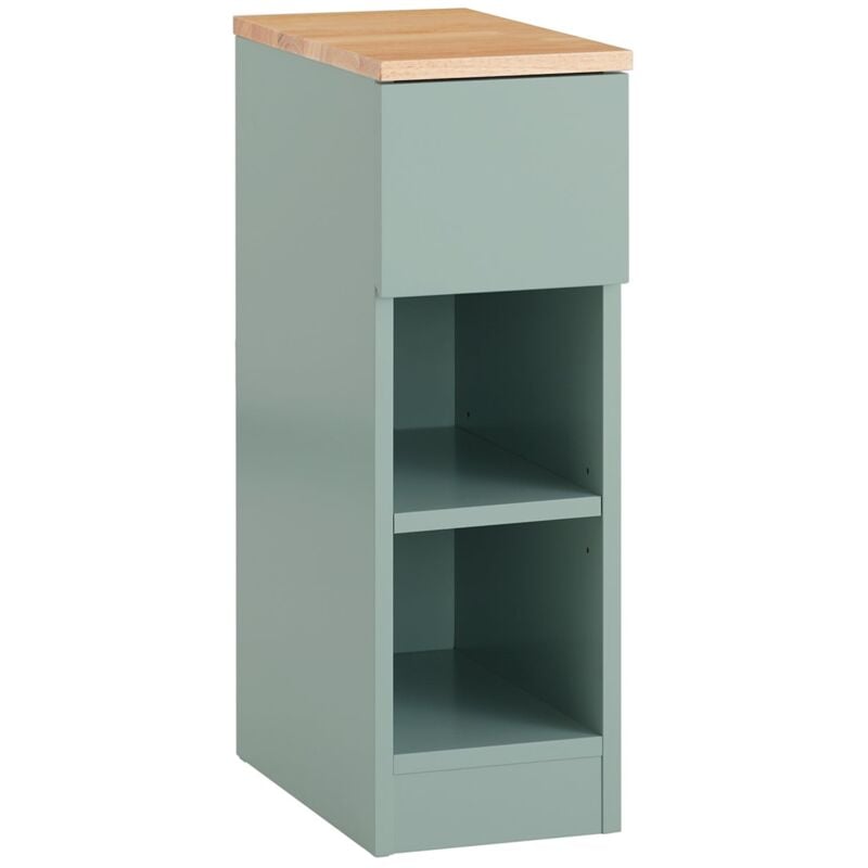 foto del prodotto comodino con cassetto stretto tavolino divano tavolino comodino verde 20x35x60 cm fbt111 gr sobuy