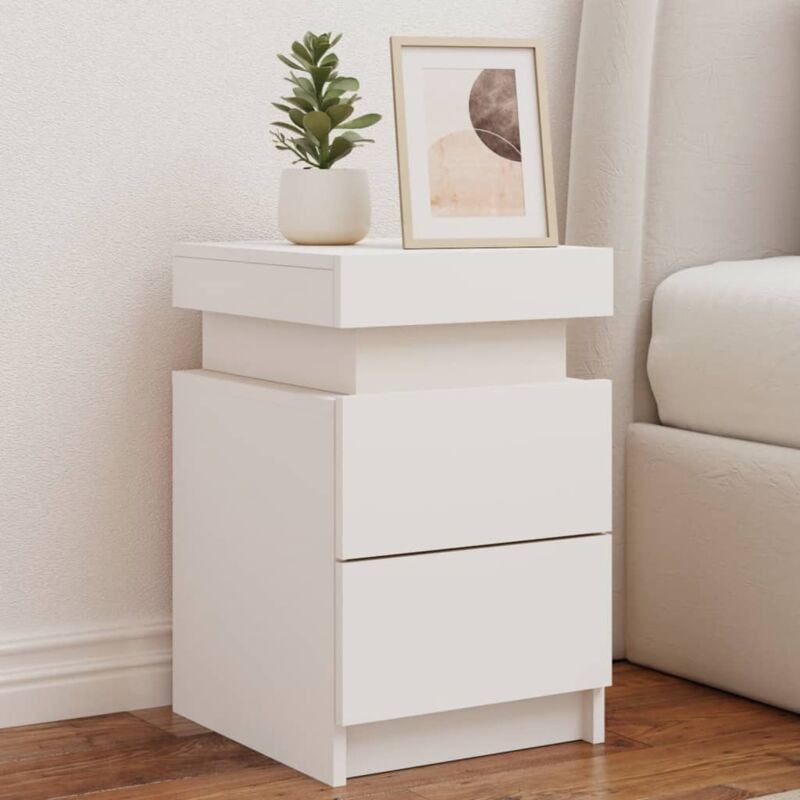 foto del prodotto comodino con luci led bianco 35x39x55 cm vidaxl