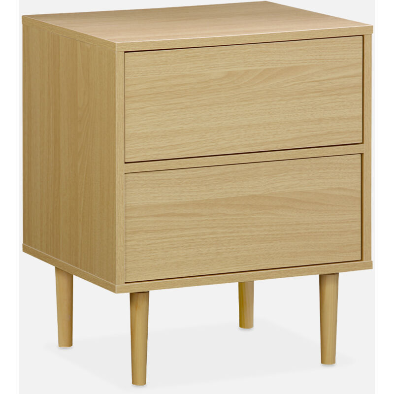 foto del prodotto comodino effetto legno naturale