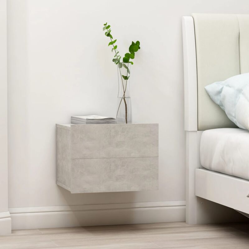 foto del prodotto comodino grigio cemento 40x30x30 cm in legno multistrato vidaxl