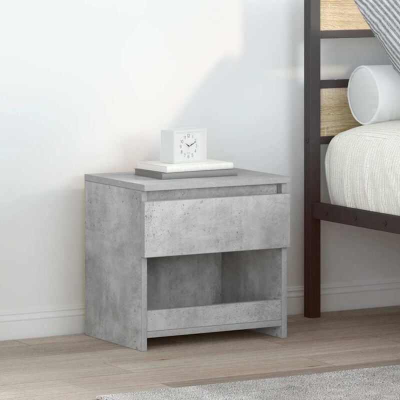 foto del prodotto comodino grigio cemento 40x30x39 cm in legno multistrato vidaxl