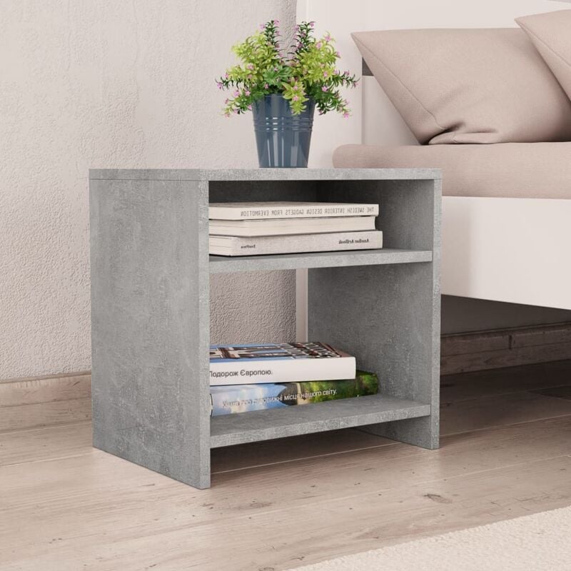 foto del prodotto comodino grigio cemento 40x30x40 cm in legno multistrato vidaxl