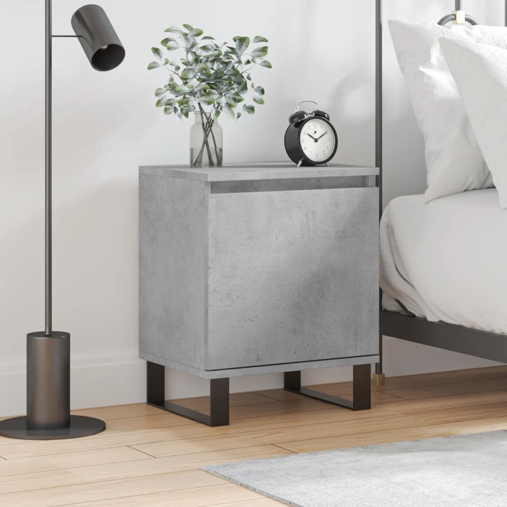 foto del prodotto comodino grigio cemento 40x30x50 cm in legno multistratocod mxl 104399
