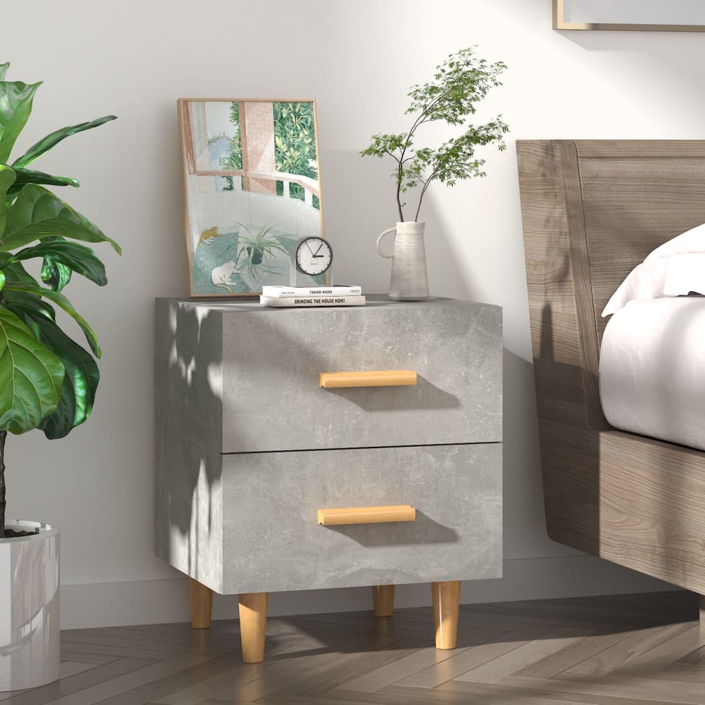 foto del prodotto comodino grigio cemento 40x35x47,5 cm cod mxl 30755