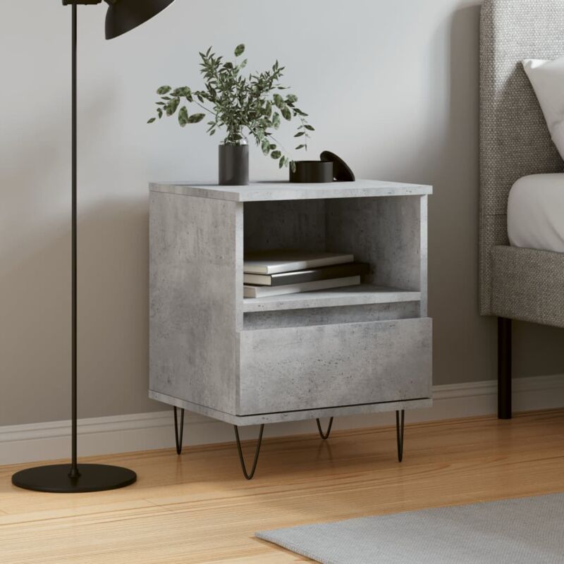 foto del prodotto comodino grigio cemento 40x35x50 cm in legno multistrato vidaxl