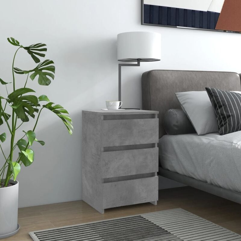 foto del prodotto comodino grigio cemento 40x35x62,5 cm in legno multistrato vidaxl