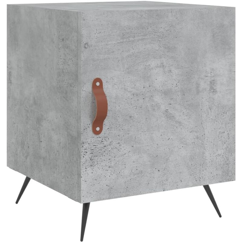 foto del prodotto comodino grigio cemento 40x40x50 cm in legno multistrato vidaxl