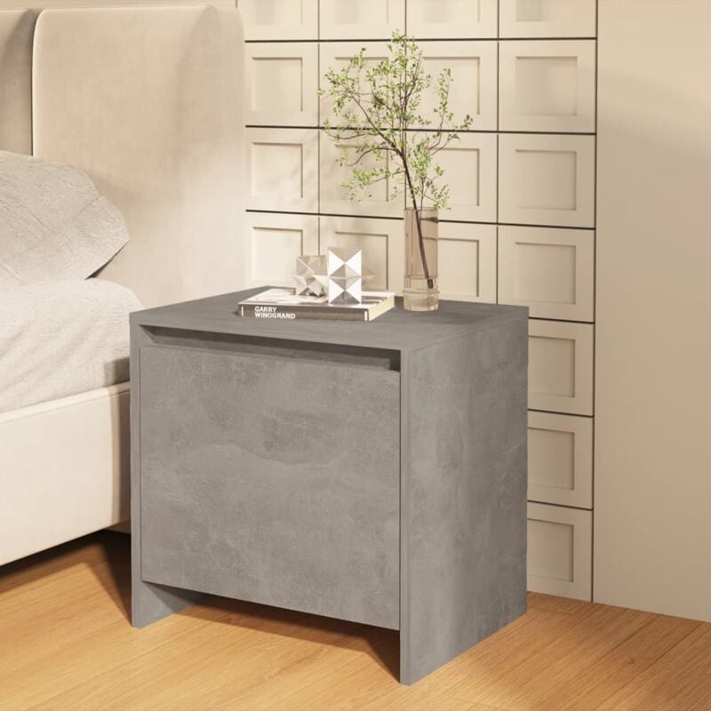 foto del prodotto comodino grigio cemento 45x34x44,5 cm in truciolato vidaxl