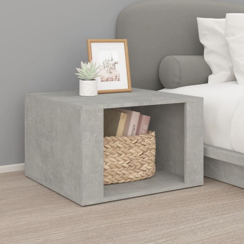 foto del prodotto comodino grigio cemento 57x55x36 cm in legno multistrato vidaxl