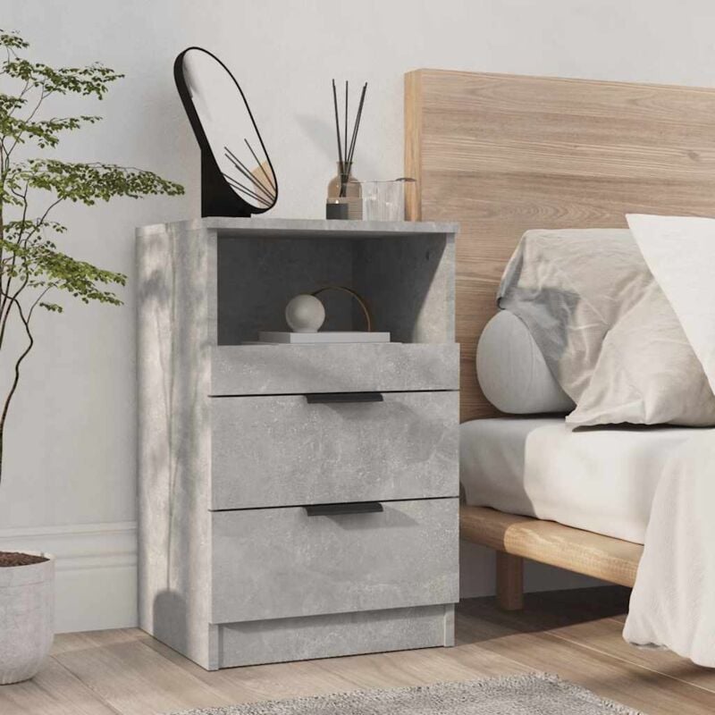 foto del prodotto comodino grigio cemento in legno multistrato vidaxl