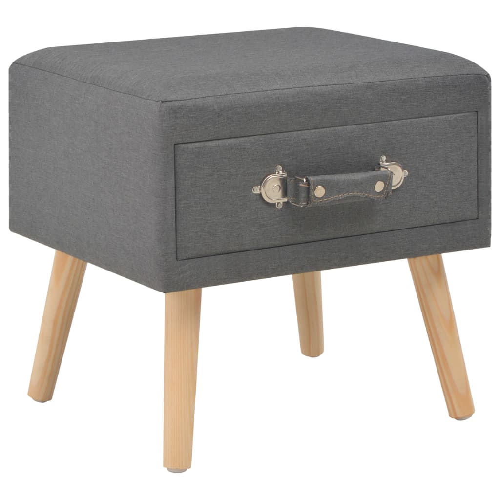 foto del prodotto comodino grigio scuro 40x35x40 cm in tessuto