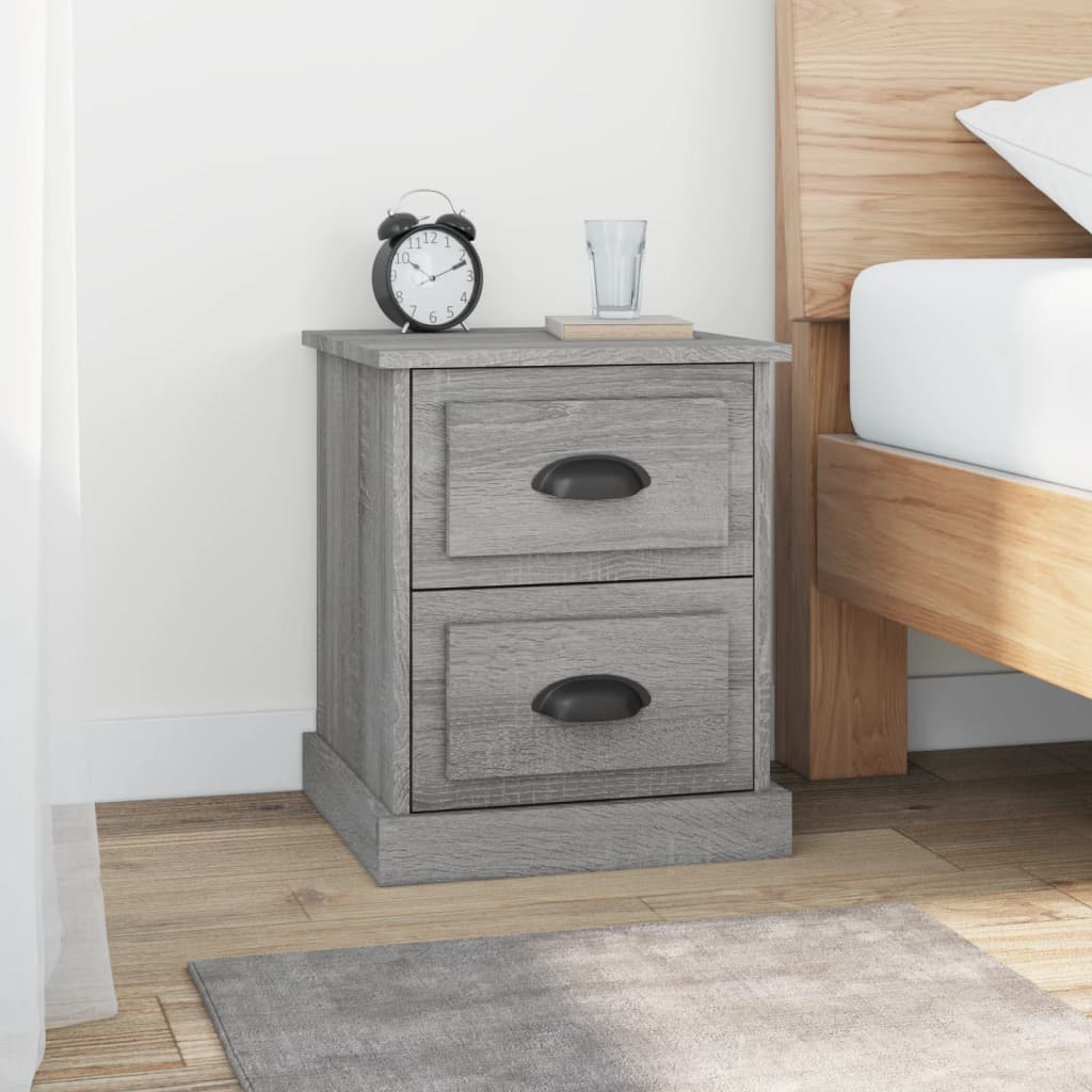 foto del prodotto comodino grigio sonoma 39x39x47,5 cm in legno multistratocod mxl 79476