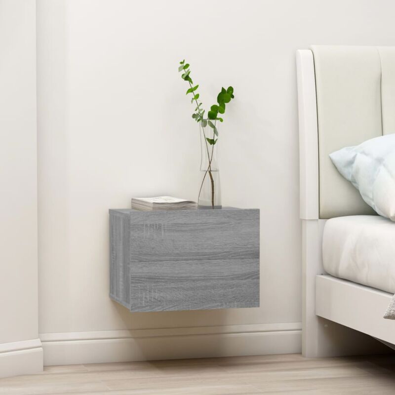 foto del prodotto comodino grigio sonoma 40x30x30 cm in legno multistrato vidaxl