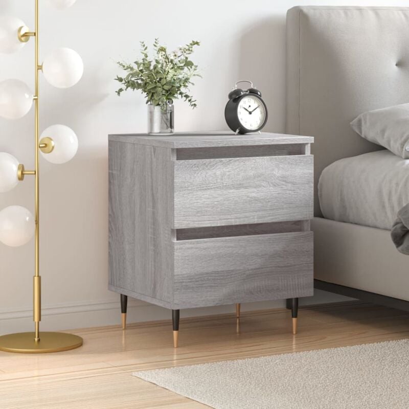 foto del prodotto comodino grigio sonoma 40x35x50 cm in legno multistrato vidaxl